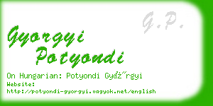 gyorgyi potyondi business card